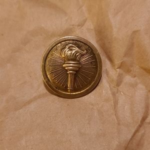 Vintage Torch of Knowledge Military Lapel Pin
